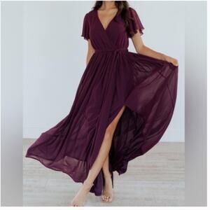 NWT Baltic Born Kristina Maxi Dress In Eggplant Purple XS